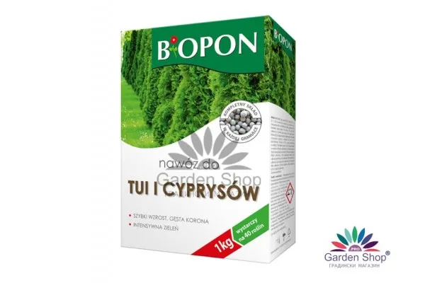 Гранулиран тор за Туя и Кипариси Biopon 1 кг