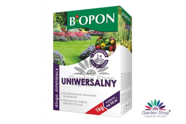 Универсален тор с дълго действие Biopon 1 кг (действие до 120 дни)