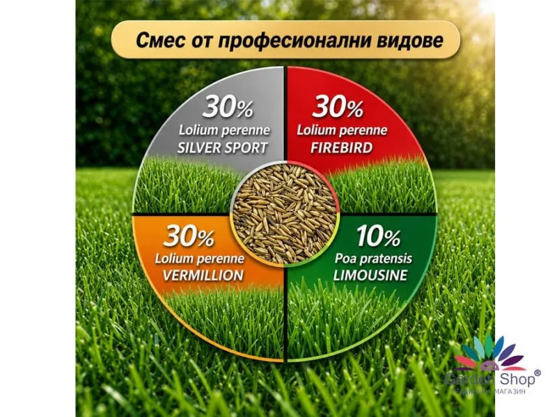 Тревна смеска за присаждане на нарушени тревни площи
