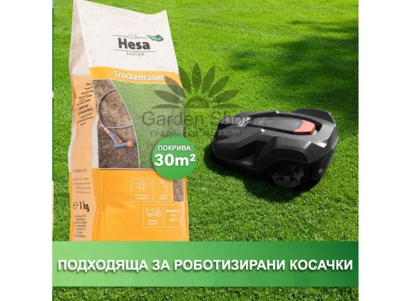 Наситено зелена сухоустойчива тревна смеска Hesa - Австрия