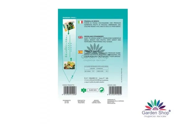 Семена от сладка и ароматна горска ягода - Fragaria vesca